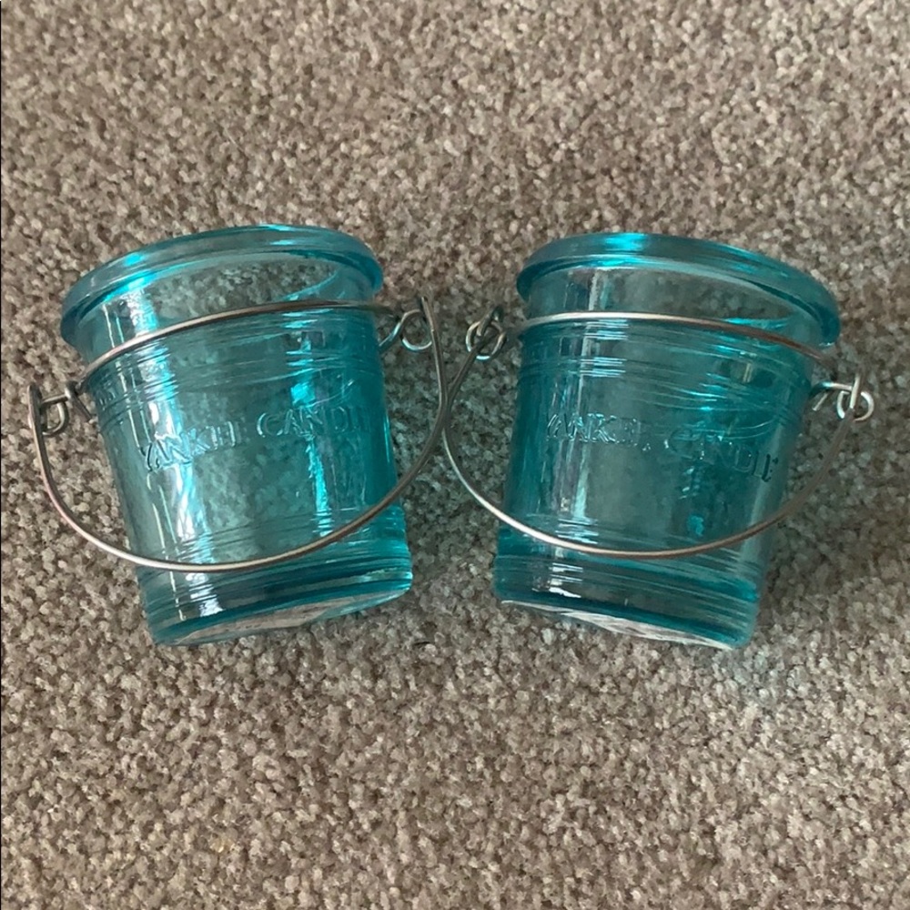 Sea glass candle holder